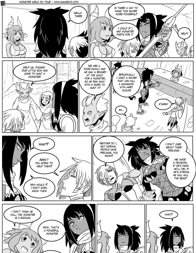 Monster girls on tour - Episode 94, Page 1: Page 094